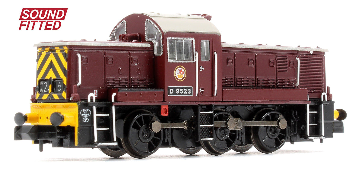 Pre-Owned 372-955SF Class 14 D9523 BR Maroon (Wasp Stripes) Diesel Locomotive - DCC Sound