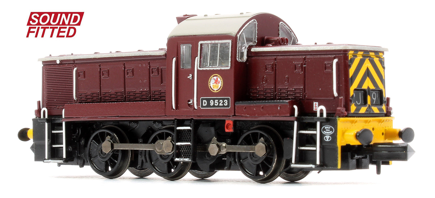 Class 14 D9523 BR Maroon (Wasp Stripes) Diesel Locomotive - DCC Sound