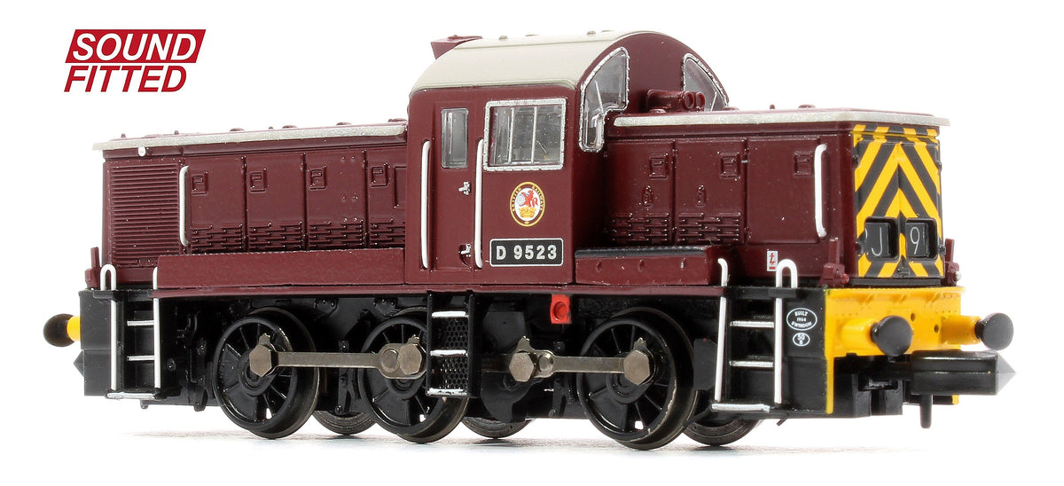 Pre-Owned 372-955SF Class 14 D9523 BR Maroon (Wasp Stripes) Diesel Locomotive - DCC Sound