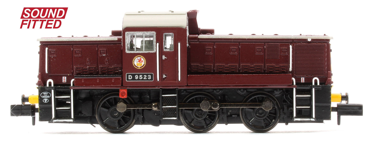 Pre-Owned 372-955SF Class 14 D9523 BR Maroon (Wasp Stripes) Diesel Locomotive - DCC Sound