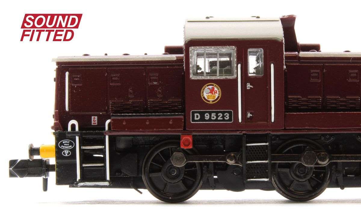 Pre-Owned 372-955SF Class 14 D9523 BR Maroon (Wasp Stripes) Diesel Locomotive - DCC Sound