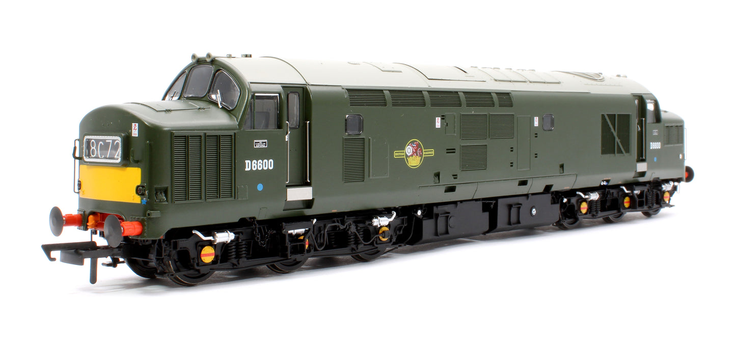 Class 37/0 D6600 BR Green w/Small Yellow Panel Diesel Locomotive - DCC Sound