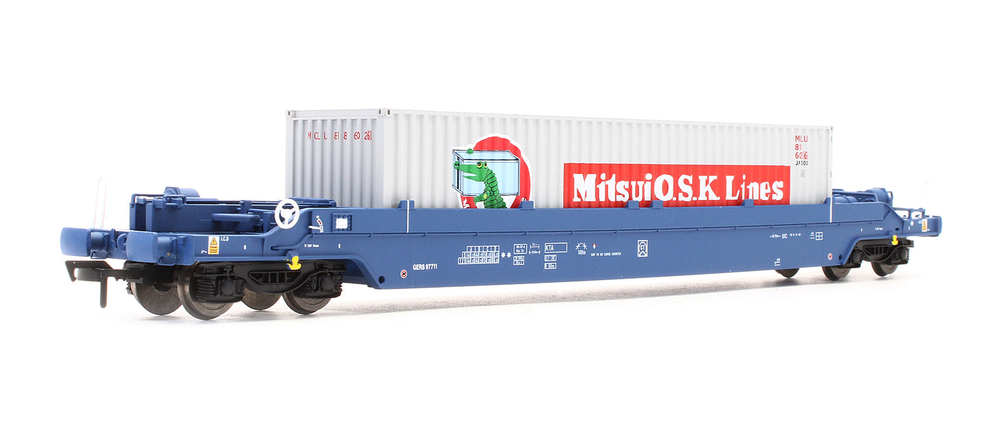Pre-Owned B910D KQA / KTA Pocket Wagon & Container Container GERRS97711 + MOL 40' Std