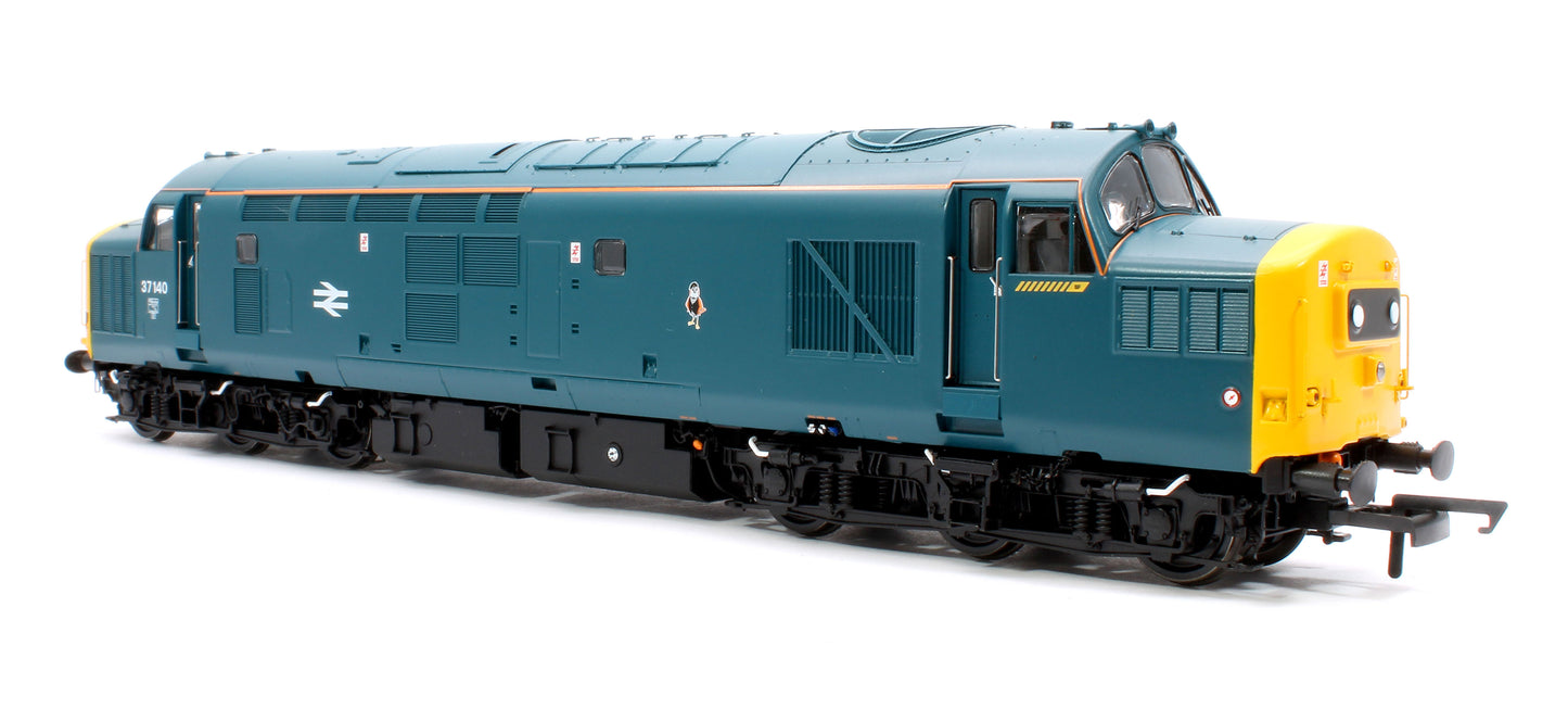 Class 37/0 37140 BR Blue (Orange Cantrail) Diesel Locomotive - DCC Sound