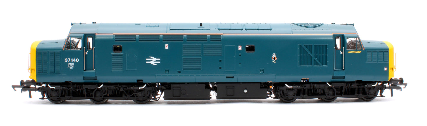 Class 37/0 37140 BR Blue (Orange Cantrail) Diesel Locomotive - DCC Sound