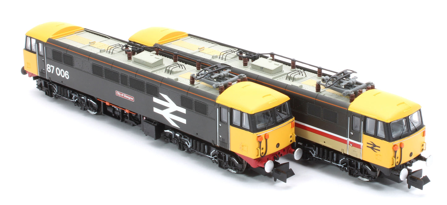 2D-087-007D Class 87 Twin Pack City of Glasgow 87006 & Coeur de Lyon 87012 Electric Locomotive - DCC Fitted