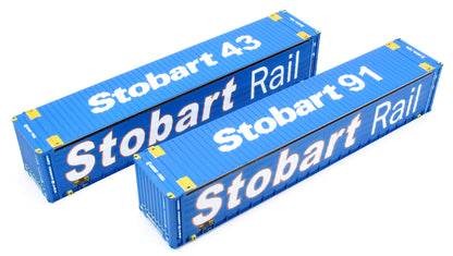 45 FT Curtain Side Container Stobart Rail 450043-9 & 450091-1