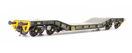 Pre-Owned H7-WW-710 Warwell Wagon 50t With Gloucester GPS Bogies MODA95536 In MOD 2000s Olive