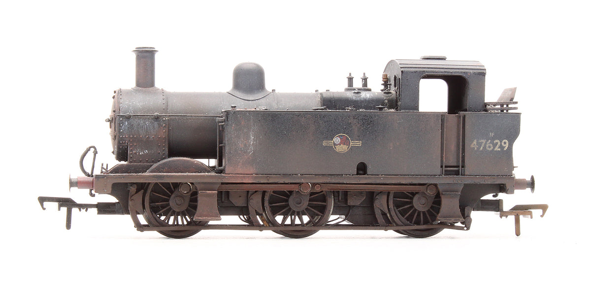 32-225DC Pre-Owned 3F Fowler Jinty '47629' BR Black Late Crest Steam Locomotive - Custom Weathered - DCC Fitted