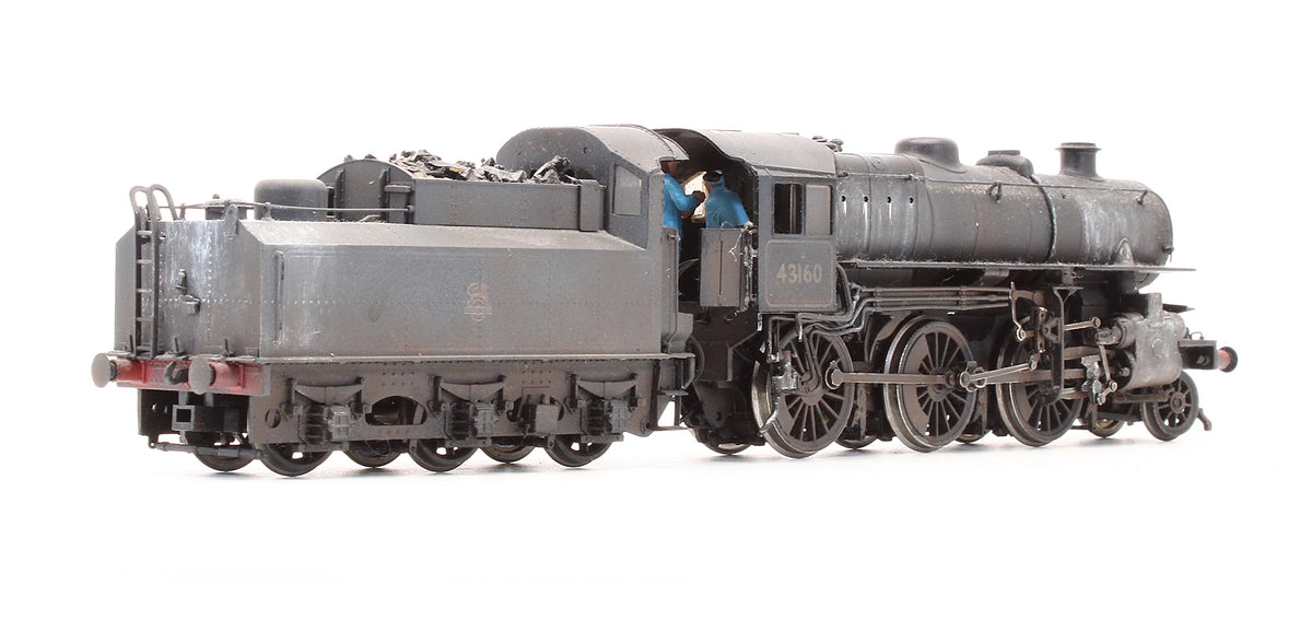 32-577 Pre-Owned Ivatt Class 4 43160 BR Lined Black Early Emblem Steam Locomotive - Custom Weathered - DCC Sound Fitted