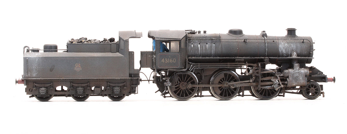 32-577 Pre-Owned Ivatt Class 4 43160 BR Lined Black Early Emblem Steam Locomotive - Custom Weathered - DCC Sound Fitted