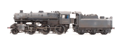 32-577 Pre-Owned Ivatt Class 4 43160 BR Lined Black Early Emblem Steam Locomotive - Custom Weathered - DCC Sound Fitted