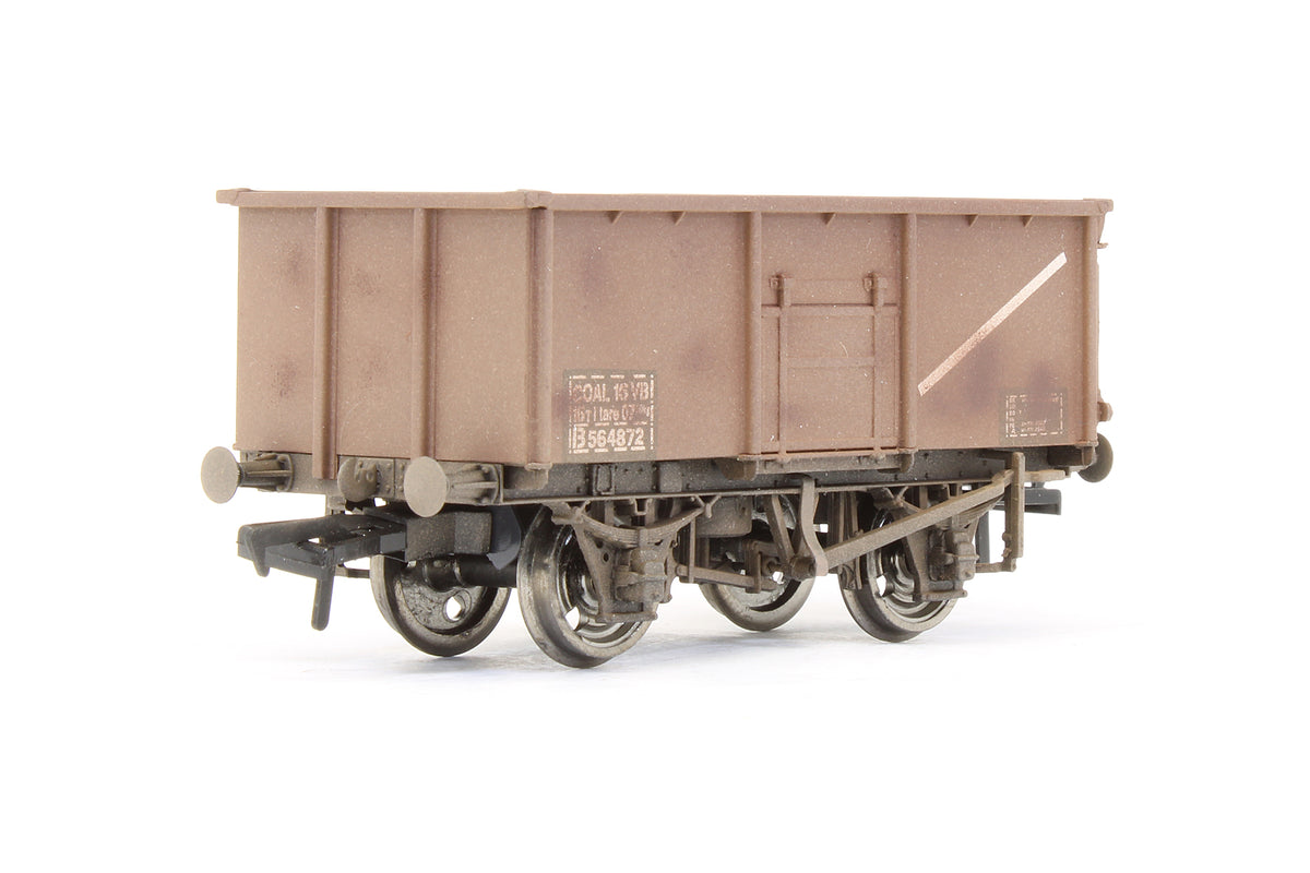 Pre-Owned 37-254 16 Ton Steel Mineral Wagon Brown Without Top Flat Doors 'B564872' - Weathered