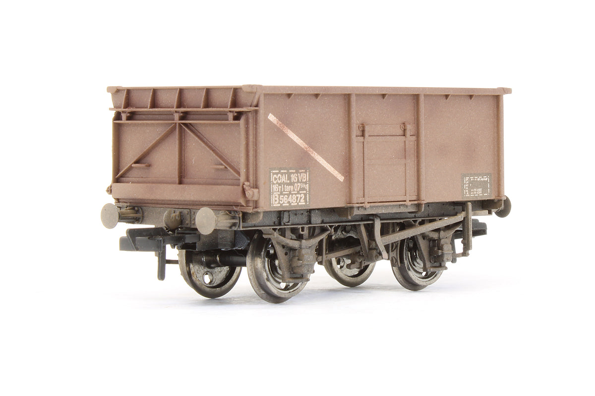 Pre-Owned 37-254 16 Ton Steel Mineral Wagon Brown Without Top Flat Doors 'B564872' - Weathered