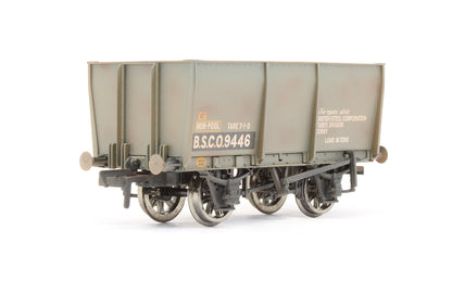 Pre-Owned 16 Ton Slope Side Steel Tippler Wagon Grey 'B.S.C.O.9446' - Weathered