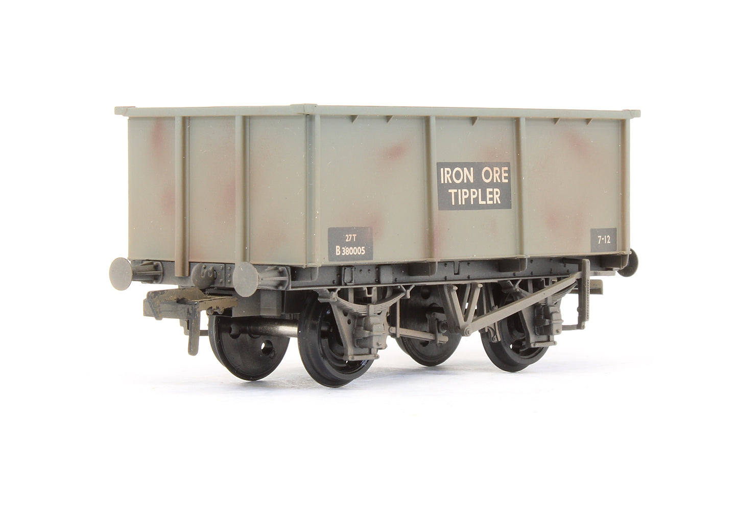 Pre-Owned 37-277A 27 Ton Steel Tippler Wagon 'Iron Ore' Grey B380005 - Weathered
