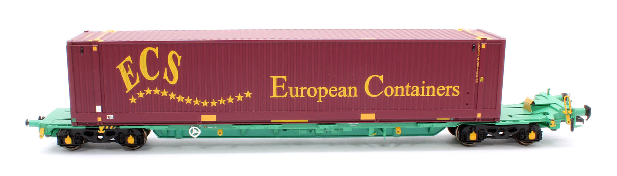 Pre-Owned Pair of Intermodal Bogie Wagon With 45ft 'ECS' Containers