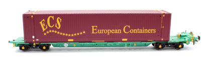 Pre-Owned Pair of Intermodal Bogie Wagon With 45ft 'ECS' Containers