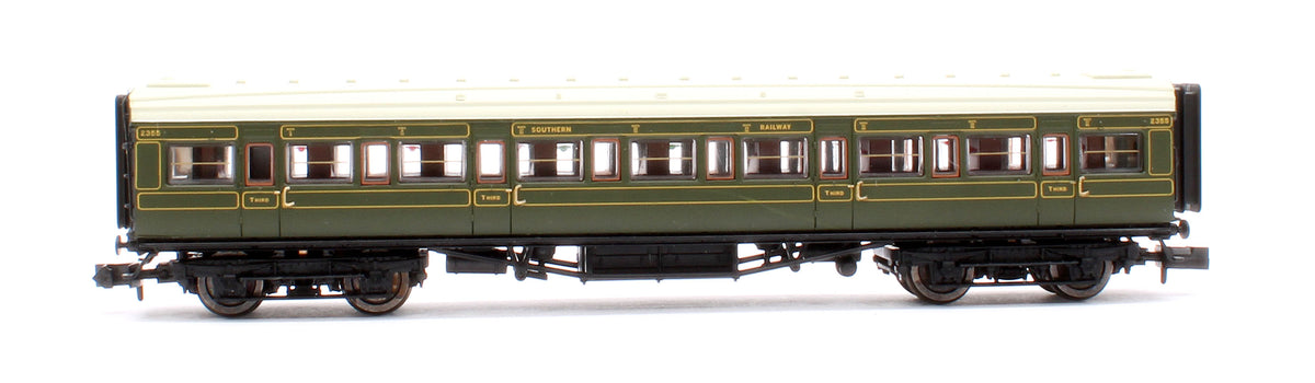 Pre-Owned SR Classic Lined Green Maunsell 3rd Class Coach No.2355