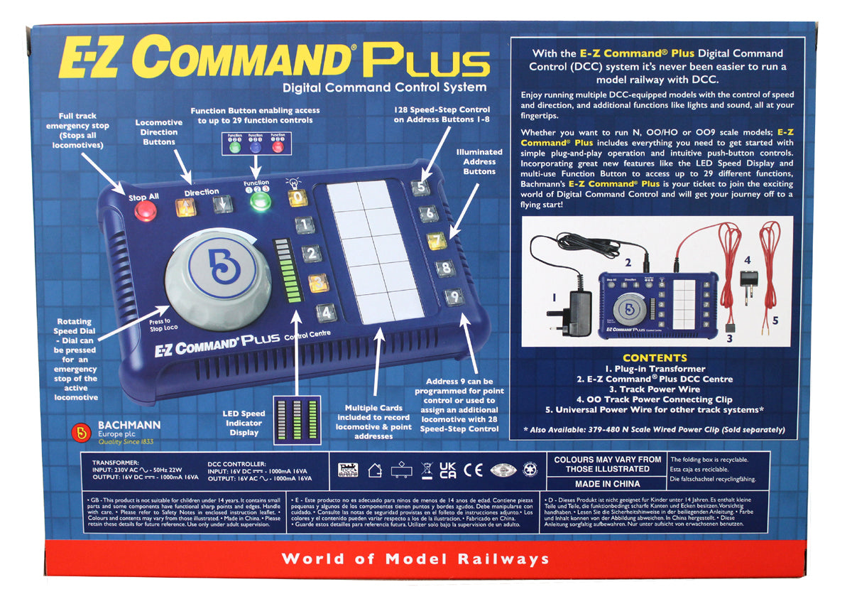 Bachmann 36-502 E-Z Command® Plus Digital Command Control – Rails