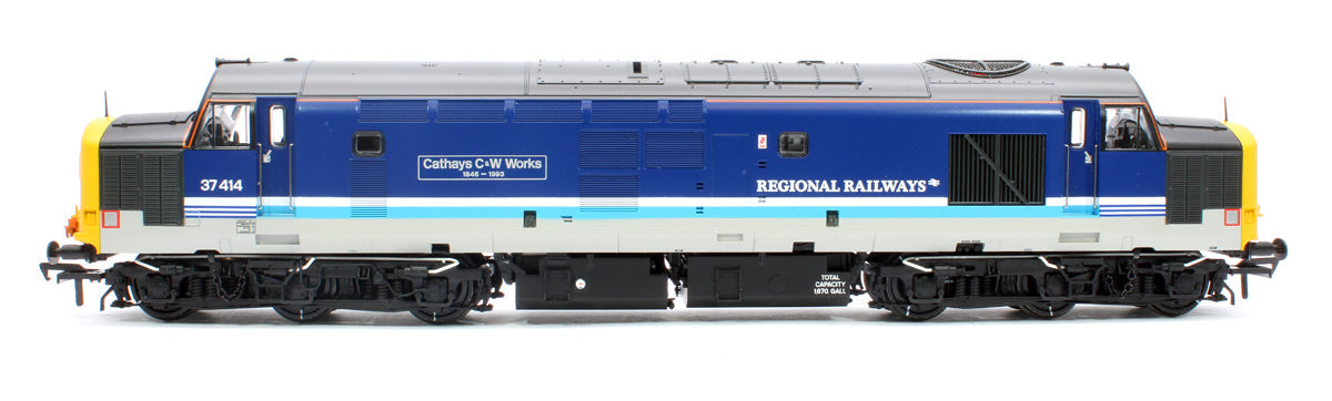 Pre-Owned 35-338 Class 37/4 37414 'Cathays C&W Works 1846-1993' BR Regional Railways Diesel Locomotive - DCC Fitted