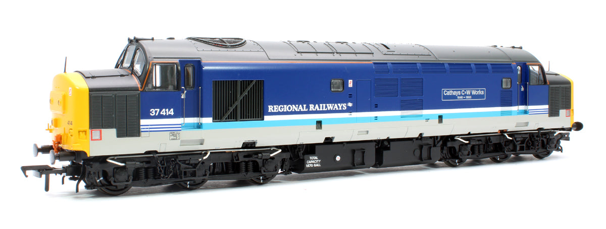 Pre-Owned 35-338 Class 37/4 37414 'Cathays C&W Works 1846-1993' BR Regional Railways Diesel Locomotive - DCC Fitted