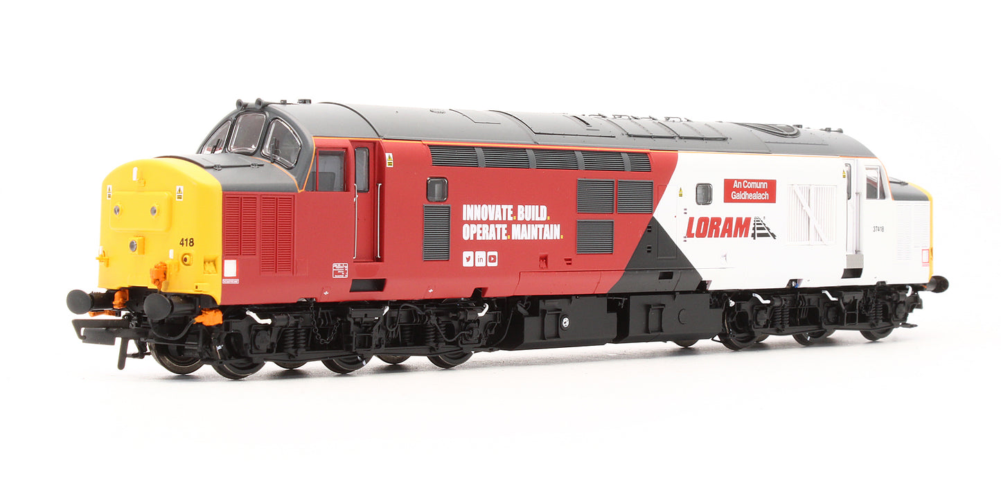 Pre-Owned ACC3158-EXL Class 37418 'An Comunn Gaidhealach' Loram Rail Diesel Locomotive - Exclusive Edition