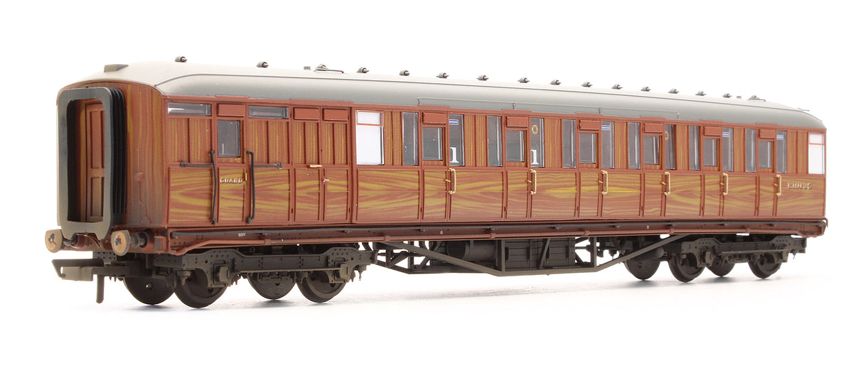 Pre-Owned BR Teak 61' 6" Corridor Brake Composite Coach 'E10125' - Custom Weathered