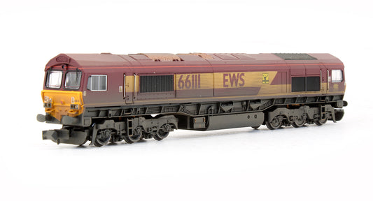 Pre-Owned ND-108B Class 66111 EWS Highland Stag Diesel Locomotive - Weathered - Limited Edition
