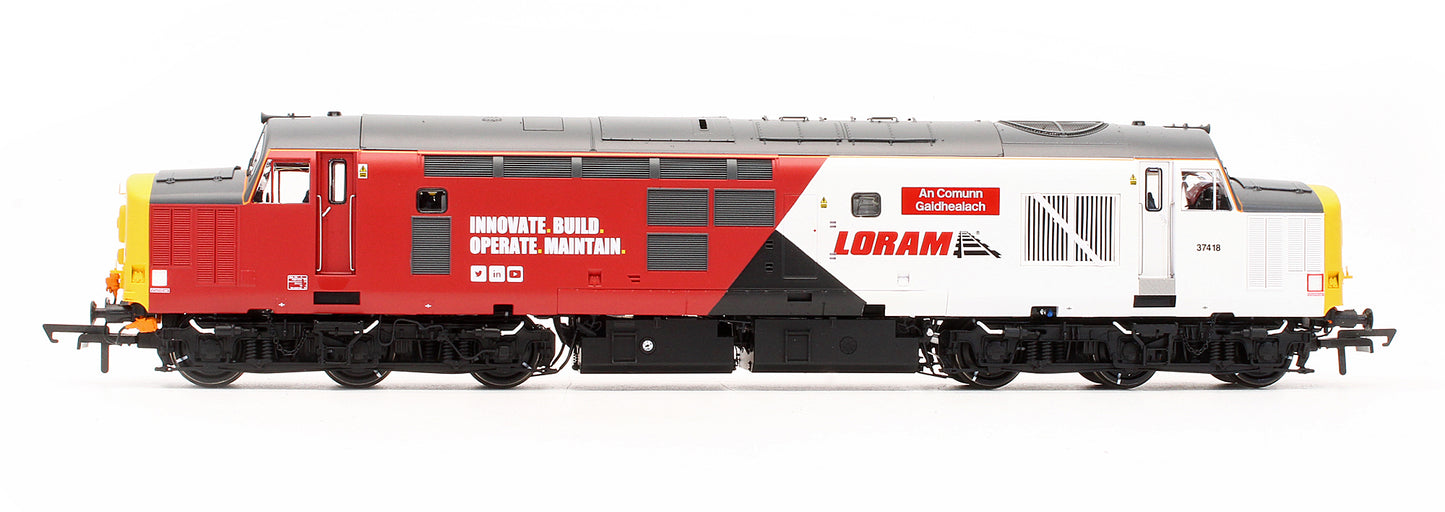 Pre-Owned ACC3158-EXL Class 37418 'An Comunn Gaidhealach' Loram Rail Diesel Locomotive - Exclusive Edition