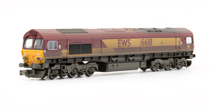 Pre-Owned ND-108B Class 66111 EWS Highland Stag Diesel Locomotive - Weathered - Limited Edition