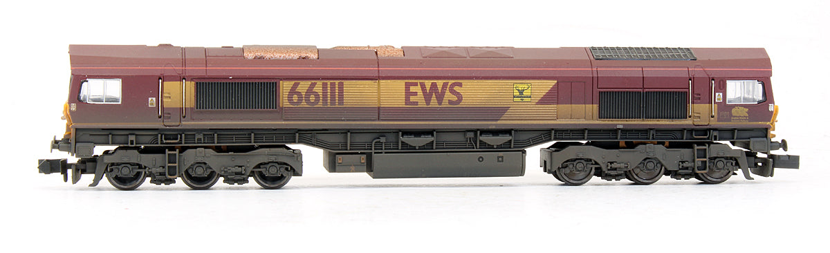 Pre-Owned ND-108B Class 66111 EWS Highland Stag Diesel Locomotive - Weathered - Limited Edition