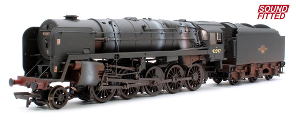 BR Standard 9F (Tyne Dock) with BR1B Tender 92097 BR Black (Late Crest) Weathered - DCC Sound