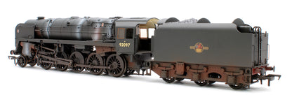 BR Standard 9F (Tyne Dock) with BR1B Tender 92097 BR Black (Late Crest) Steam Locomotive - Weathered