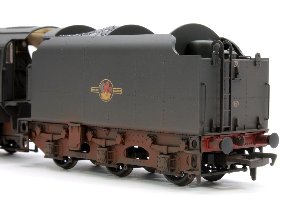 BR Standard 9F (Tyne Dock) with BR1B Tender 92097 BR Black (Late Crest) Steam Locomotive - Weathered