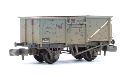 BR 16T Steel Mineral Wagon with Top Flap Doors BR Grey No. B161589 - Weathered