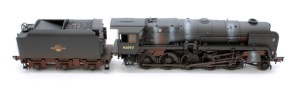 BR Standard 9F (Tyne Dock) with BR1B Tender 92097 BR Black (Late Crest) Steam Locomotive - Weathered