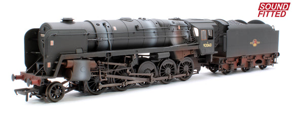 BR Standard 9F (Tyne Dock) with BR1B Tender 92060 BR Black (Late Crest) - Weathered - DCC Sound
