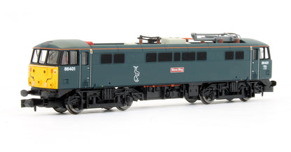 Pre-Owned Class 86 Mons Meg Serco 86401 Caledonian Blue SYP Electric Locomotive