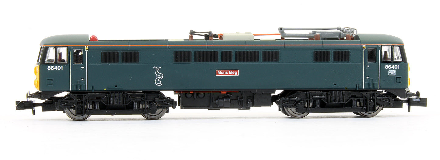 Pre-Owned Class 86 Mons Meg Serco 86401 Caledonian Blue SYP Electric Locomotive