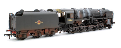 BR Standard 9F (Tyne Dock) with BR1B Tender 92060 BR Black (Late Crest) Steam Locomotive - Weathered & DCC Sound