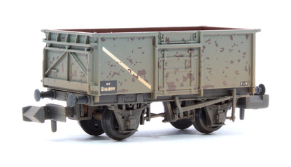 BR 16T Steel Mineral Wagon with Top Flap Doors BR Grey No. B161899 - Weathered