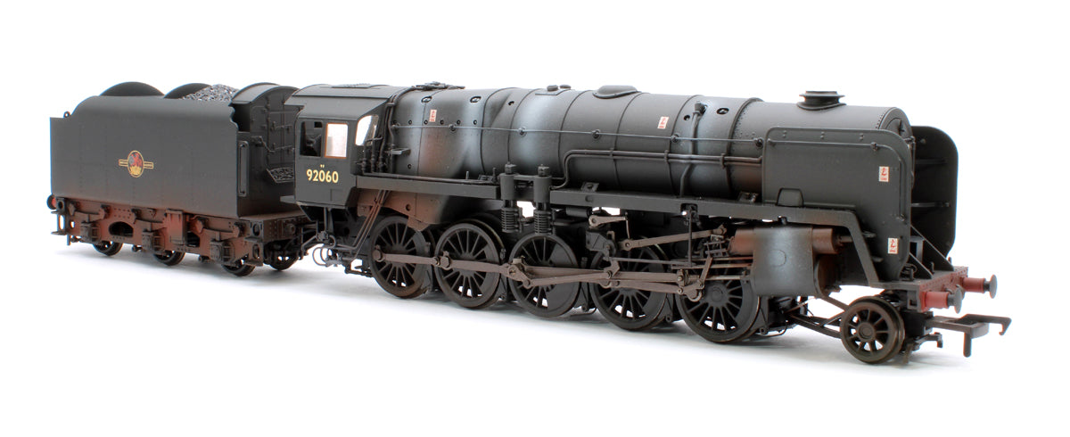 BR Standard 9F (Tyne Dock) with BR1B Tender 92060 BR Black (Late Crest) Steam Locomotive - Weathered & DCC Sound