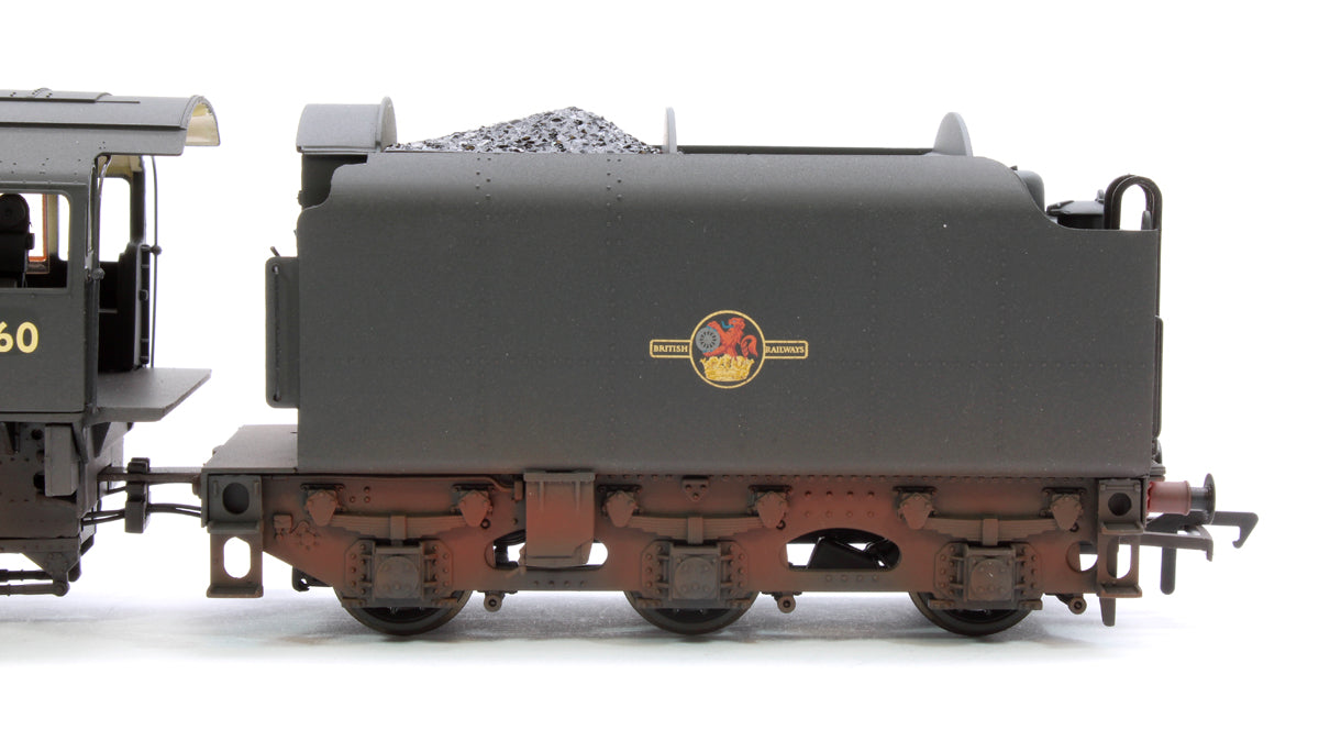 BR Standard 9F (Tyne Dock) with BR1B Tender 92060 BR Black (Late Crest) Steam Locomotive - Weathered