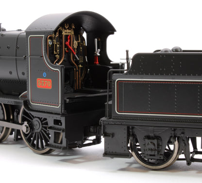 GWR 43xx 2-6-0 Mogul 5370 BR Lined Black Early Crest Steam Locomotive