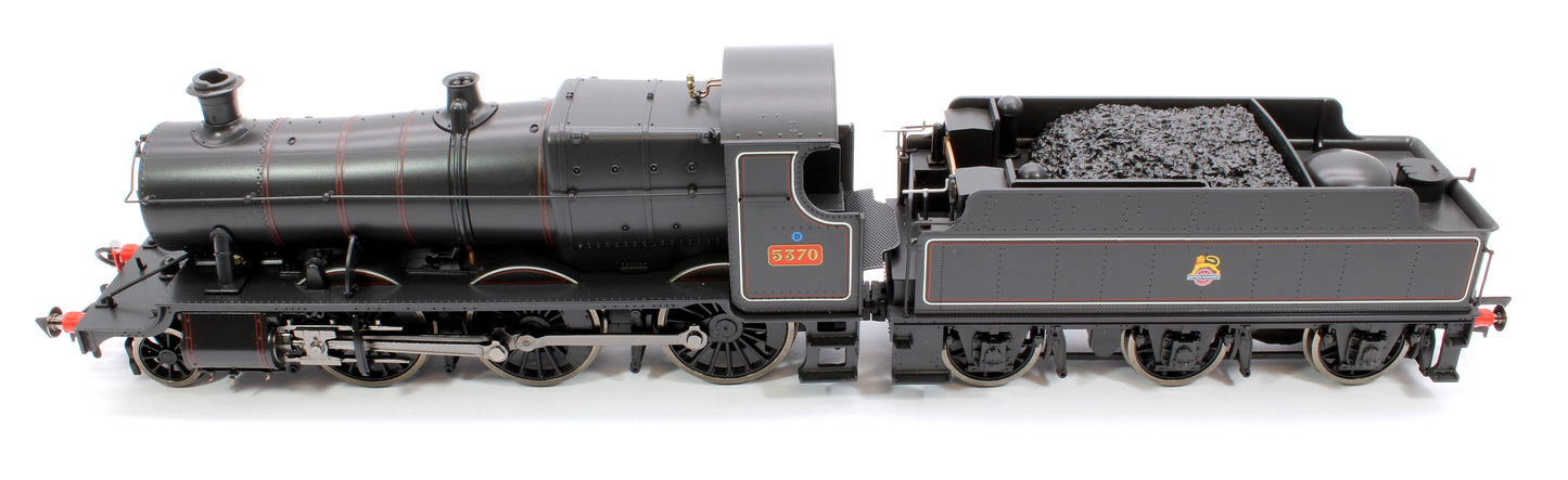 GWR 43xx 2-6-0 Mogul 5370 BR Lined Black Early Crest Steam Locomotive - DCC Sound