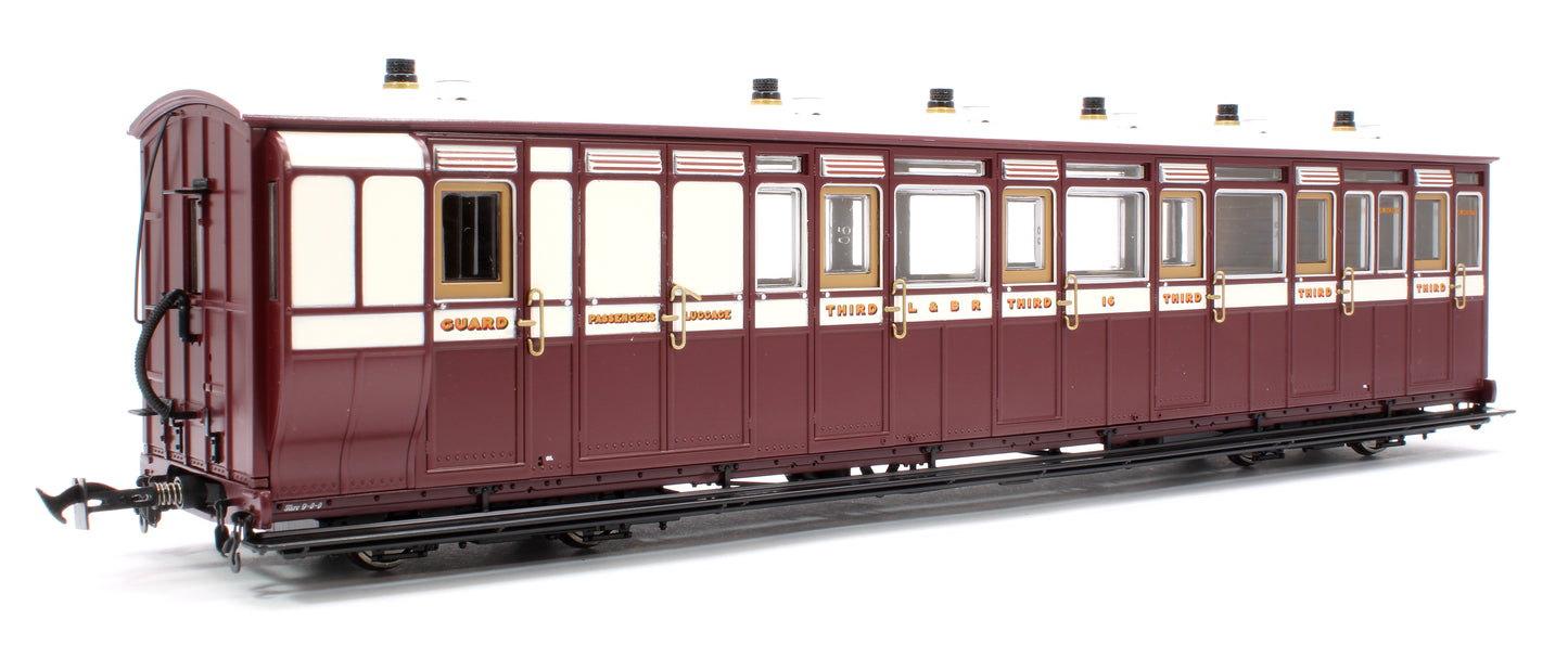 Lynton & Barnstaple Brake 3rd Red/Ivory No.16 1902-1922 DCC Fitted