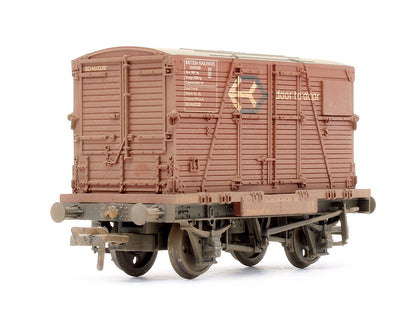 Pre-Owned Set Of 3 Conflats BR Bauxite With BD Containers BR Crimson (Weathered) (Exclusive Edition)