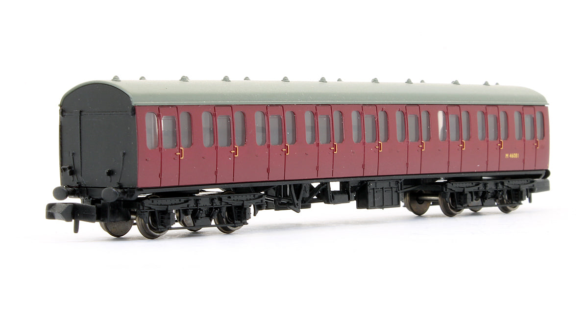 Pre-Owned MK1 Suburban Compartment 2nd Coach BR Crimson 'M 46081'