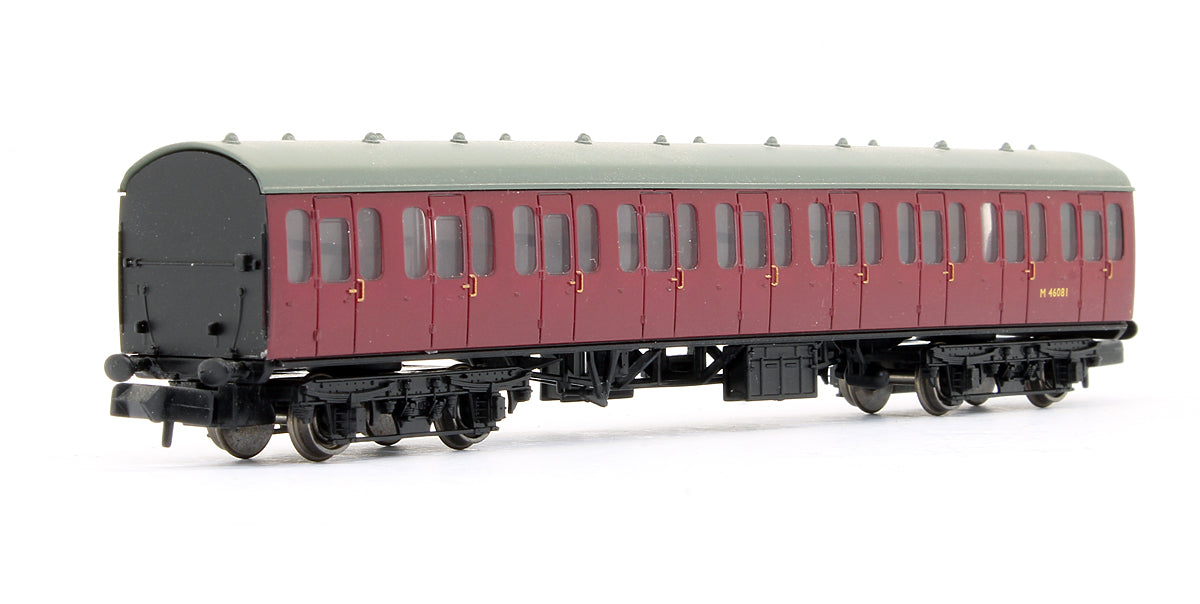 Pre-Owned MK1 Suburban Compartment 2nd Coach BR Crimson 'M 46081'